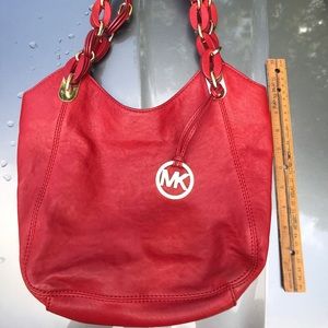 Michael Kors MK Genuine Leather Shoulder Bag
